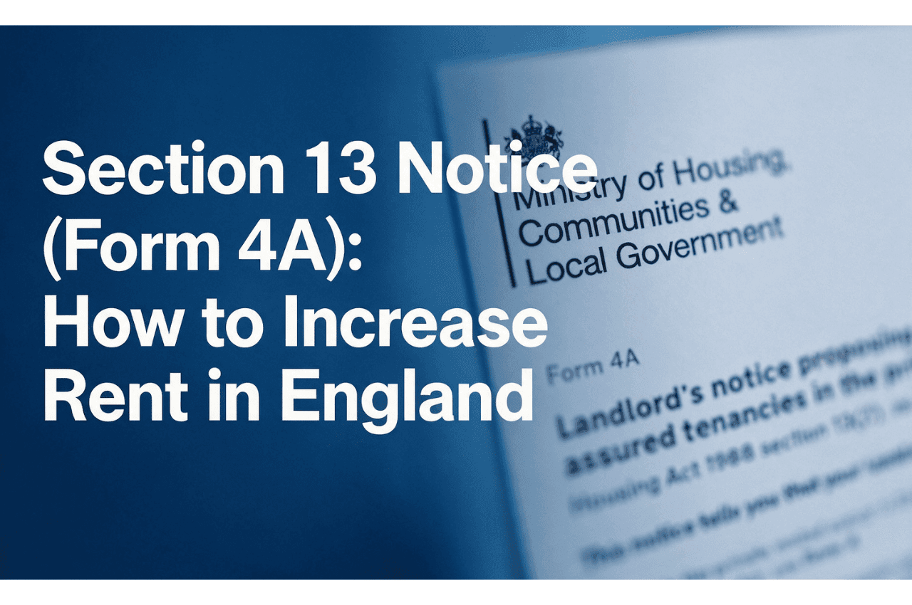 Section 13 Notice (Form 4A)